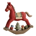 thumbnail image 2 of Figura de caballo mecedor, adorno de mesa, decoración navideña, artesanía, escultura de animal de resina para estante, dormitorio, chimenea., 2 of 8
