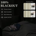 thumbnail image 7 of 100% Blackout Curtains 2 Panels Set, 52" Back Tab/Rod Pocket with Machine Washable Linen Textured Blackout Drape for Bedroom, Curtains,Natural, 7 of 7