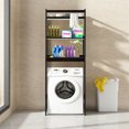 thumbnail image 3 of Gymax 3-Shelf Over-The-Toilet Storage Rack Bathroom Shelf Organizer Space Saver Brown, 3 of 10