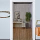 thumbnail image 2 of Advancent Cortina de puerta con cuentas de cristal y hilo plateado para decoración de sala de estar o partición, ideal para bodas. Conjuntos de muebles de sala de estar blanco 1*2 m, 2 of 5