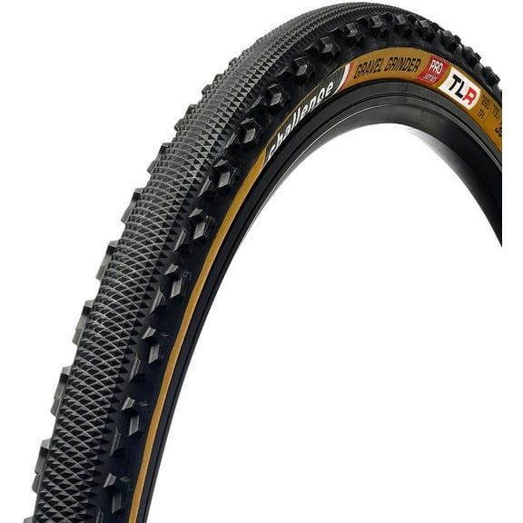 Pack of 2 Challenge Gravel Grinder Pro Tire Tubeless Black/Tan Handmade 700x36