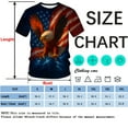 thumbnail image 4 of Rebaike Bald Eagle T-shirt for Men American Flag Graphic Tee Shirt, 4 of 7