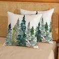 thumbnail image 4 of Sage Green Tree Pillow Covers 16x16 Watercolor Nature Forest Decor Throw Pillows Case for Couch Winter Christmas Indoor Outdoor Decorative Cushion Cases for Sofa Bed Decorations Set of 2, 4 of 6