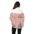 thumbnail image 4 of FORMRS Womens Scarf Winter Soft Long Big Warm Shawls Wrap Tassel Scarves, Gingerbread Houses, 4 of 9