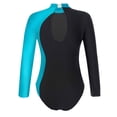 thumbnail image 5 of iiniim Girls Shiny Diamond Long Sleeve Leotard Figure Skating Ballet Dancewear Size 6-16 Lake Blue 12, 5 of 7