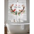 thumbnail image 5 of Christmas Cardinal Sheer Curtains 63 Inch Length 2 Panels Set, Winter Xmas Farmhouse Holly Wood Grain Voile Window Treatment Curtains Sheers Drapes for Bedroom/Living Room/Kitchen 52x"63"x2, 5 of 7
