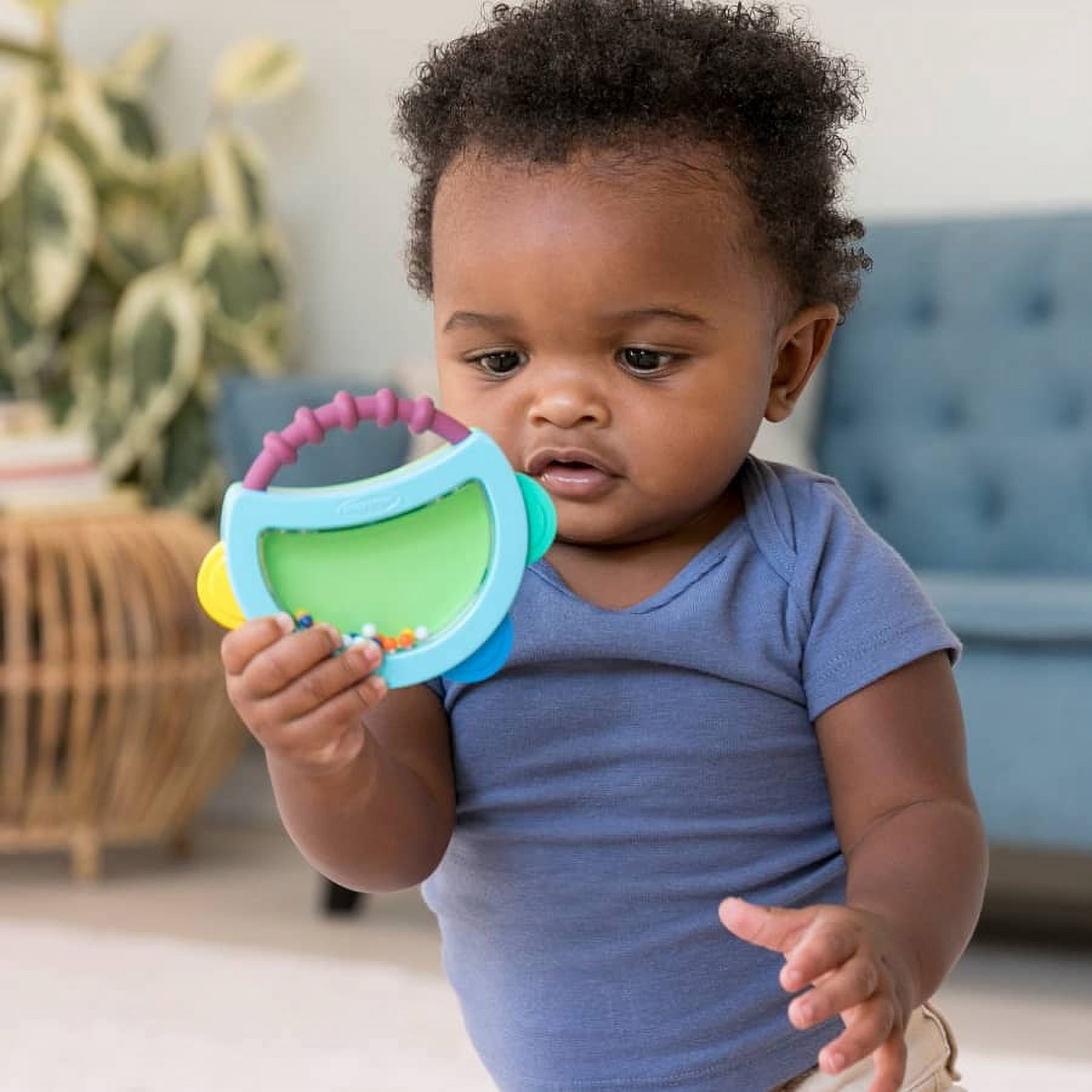 Infantino Baby's 1st Play Music Teether and Rattle Set, Multicolor Baby Toys 6-12 Months, 4 Count