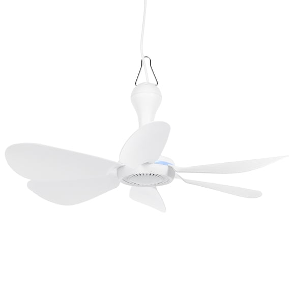 OATIPHO USB Ceiling Fan Portable White Plastic for Home and Outdoor Camping