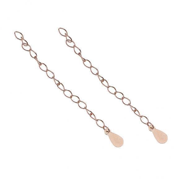 2x 2 UNIDS Extensor de Cadena de Seguridad para Tobillo Joyería DIY - Multicolor, Rose 5cm BLESIY Extensor de pulsera