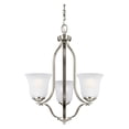 thumbnail image 1 of Three Light Chandelier by Generation Lighting - Seagull 3139003EN-962 in Nickel Finish, 1 of 3