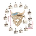 thumbnail image 3 of Tarjeta de crecimiento de bebé Highland Cow, regalos de anuncio de nacimiento Reversible de madera para recién nacidos, 3 of 3