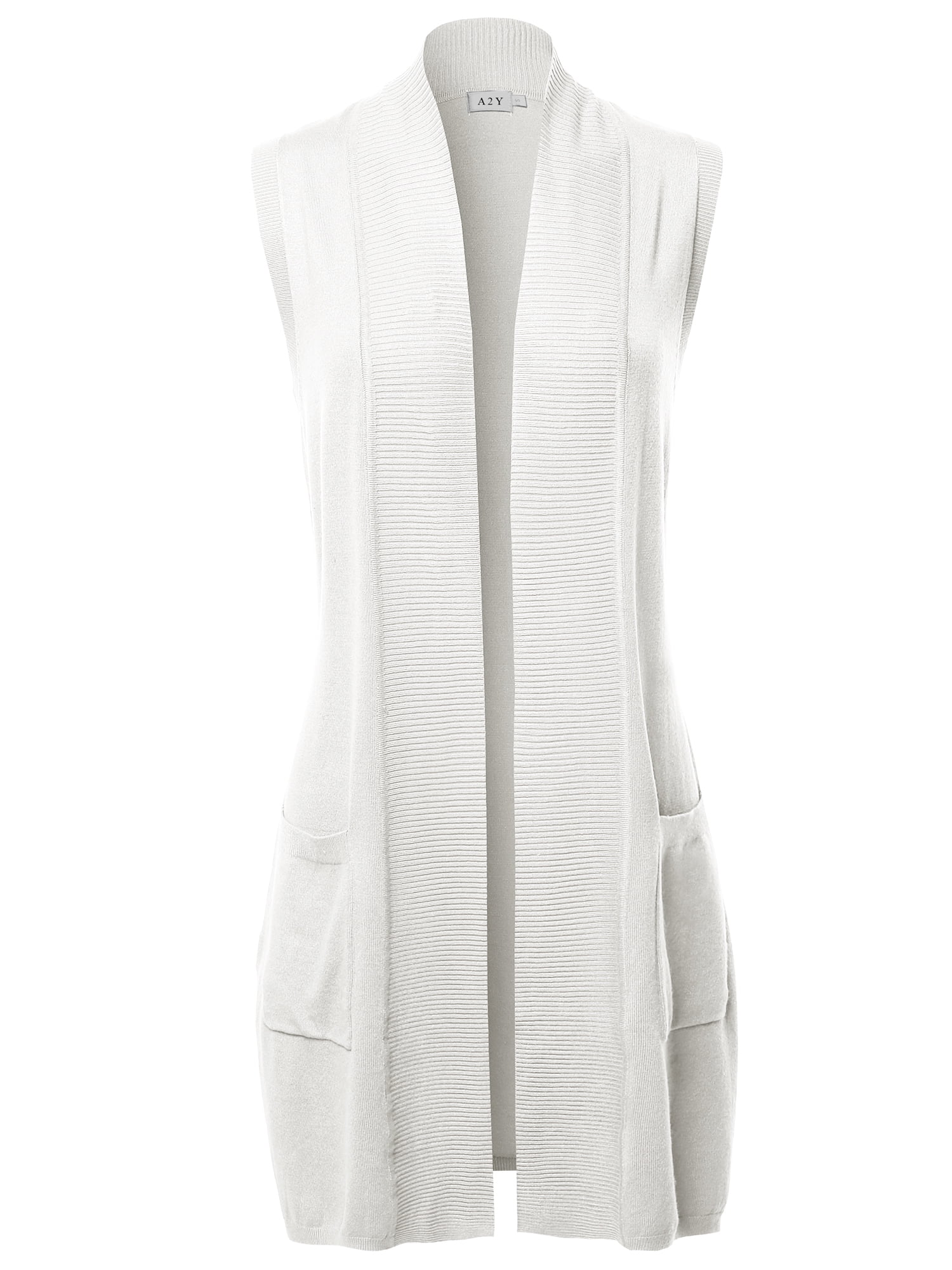 Long Sleeveless Vest For Women 100% Wool Knitted Sleeveless