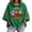 Army Green, variant on Happy Hallothanksmas Fall Shirts for Women 3/4 Sleeve Hooded Halloween Sweatshirt Loose Fit Casual Thanksgiving Christmas Graphic Hoodies