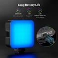 thumbnail image 5 of Neewer RGB Led Video Light, RGB61 360° Full Color Camera Light with 3 Cold Shoe and Diffuser, CRI 97+, 20 Scene Modes, 2500K~8500K, 2000mAh Rechargeable Battery for Gaming/YouTube/Vlog/Photography, 5 of 8