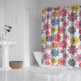 thumbnail image 2 of Pioneer Flower Floral Print Pattern Shower Curtain 72"x84", Bathroom Decorative Shower Curtain Set with 12 Hooks, Waterproof Washable, 2 of 6