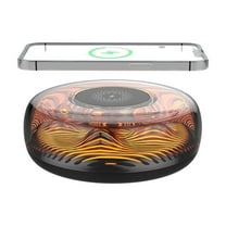 Imego 15W Fast Wireless Charger Bedside Lamp | Dimmable LED Desk Light for iPhone, Samsung | Gift for Dad, Mom Black