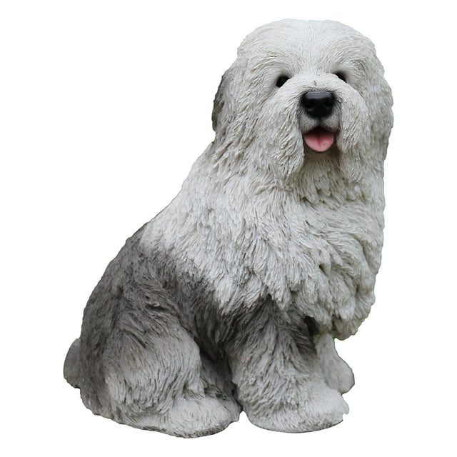 Estatua de perro pastor inglés antiguo Hi-Line Gift Ltd, poliresina