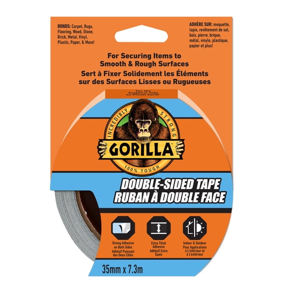 Gorilla Double Sided Tape 7m/8yd, Silver