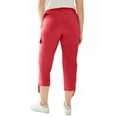 thumbnail image 2 of Ellos Women's Plus Size Stretch Cargo Capris Front and Side Pockets Casual Cropped Pants, 2 of 2