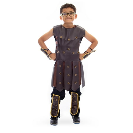 Mighty Warrior Boy's Halloween Costume | Roman Gladiator, Mythic Greek Hero, L