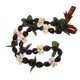 thumbnail image 4 of Collar de flores hawaianas con forma de nuez de kukui negra para graduación, lazo de cinta, collar de leis hawaianos para fiesta de graduación de secundaria y universidad, accesorios, 4 of 5
