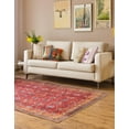 thumbnail image 4 of Unique Loom Timeless Collection Area Rug - John (5' x 8' Rectangle Red/Teal), 4 of 9