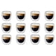 thumbnail image 1 of 12 Sets of 80ml Double-Walled Hollow Glass Coffee Cups for Drinking Tea, Coffee, Drinking Glasses, 1 of 5