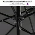 thumbnail image 3 of PURPLE LEAF 15ft Patio Umbrella with Base Double-Sided Rectangle Outdoor Market Umbrellas for Pool Beach Deck Backyard Light Gray, 3 of 8