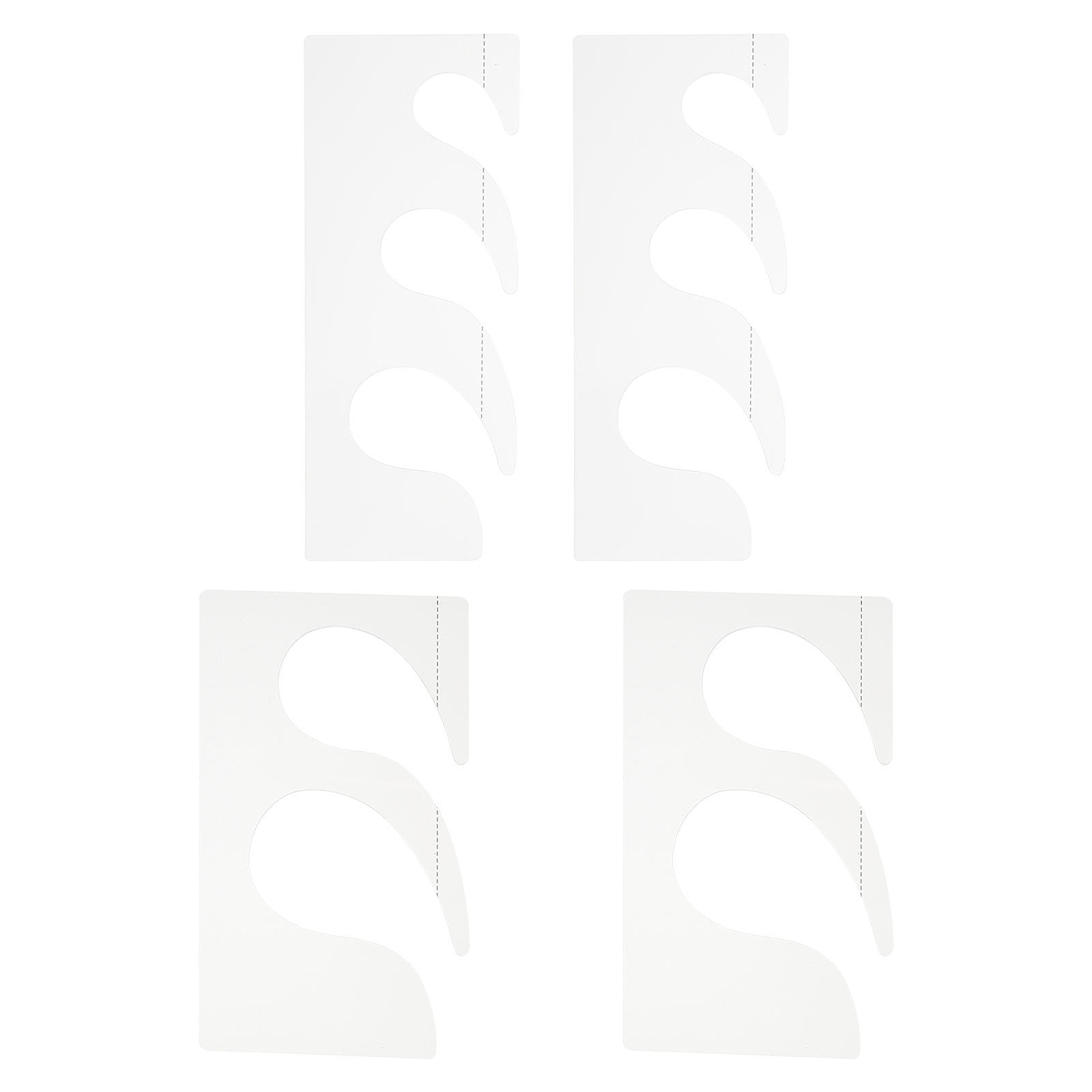 Masteelf  4 Pcs Patchwork Ruler Template Fabric Pins Sewing Quilt Transparent