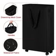 thumbnail image 3 of Efluky Laundry Basket, Slim Laundry Basket with Wheels, Rolling Laundry Basket for Clothes, Small Laundry Basket for Bedroom, Dorm and Laundry Room, 48L (12.7 Gallons) Black, 3 of 7