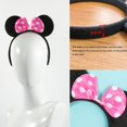 thumbnail image 3 of 24 Diademas Orejas Rat&oacute;n Mickey Mouse Mimi Rosa Infantil Orejas Minnie Mouse Diademas de lazo con Orejas de Rat&oacute;n Diadema de Orejas de Minnie con PurpurinaP Decoraci&oacute;n, 3 of 7