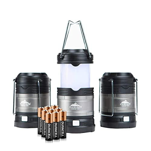 Cascade Mountain Tech Pop-Up IPX4 Lanterne LED Résistant à l'Eau avec 4 Modes de Lumière - Pack de 3