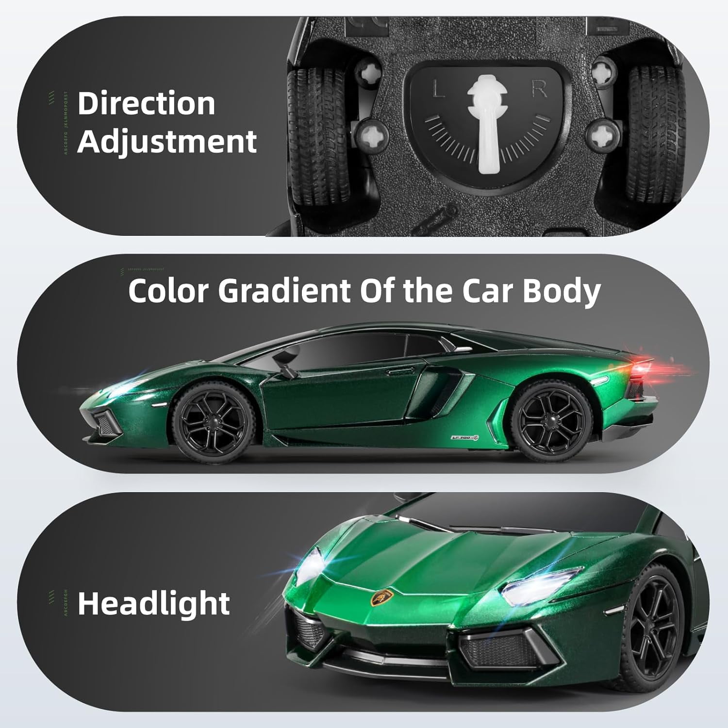 Miebely Lamborghini RC Car - 1:24 Scale Lambo Toy Car 3.7V 500mAh, LP700 Fast Remote Control Car for Boys 8-12, Rc Race Car Model Birthday Gifts for Kids Adults Boys Girls Age 6-12 Year Old