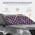 thumbnail image 4 of Xecao Patriotic Star Pattern for Foldable Car Sun Shades (2-Pack) offer sun protection with an easy-fold design for convenient windshield shading., 4 of 7