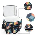 thumbnail image 6 of FORMRS Insulated Cooler Bag 24 Cans Capacity Soft Leakproof Lunch Box with Side Pockets, Blue Cubes, 6 of 7
