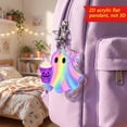 thumbnail image 7 of Bow Ghost Acrylic Hanging Charm 2D Flat Halloween Decor Pendant Multi Style For Backpack Christmas Tree Home Party Holiday Scene Ornament.F, 7 of 7