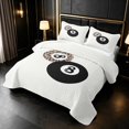 thumbnail image 3 of Erosebridal 8 Ball Twin Quilt Set Onyx Cream Twin Coverlet Set, Onyx Cream 2 Pieces 1 Bedspread and 1 Pillowcase, 3 of 7
