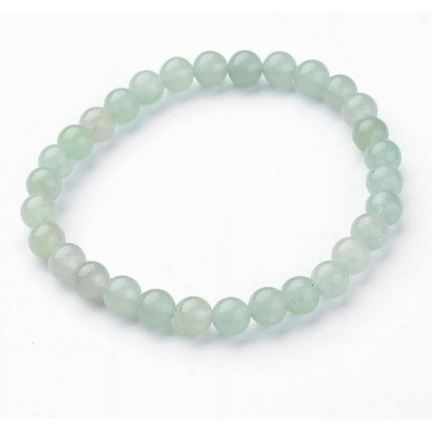 Pulsera curativa de aventurina natural con cuentas elásticas de 6 mm, ideal para hombres y mujeres. Regalo perfecto para cumpleaños.
