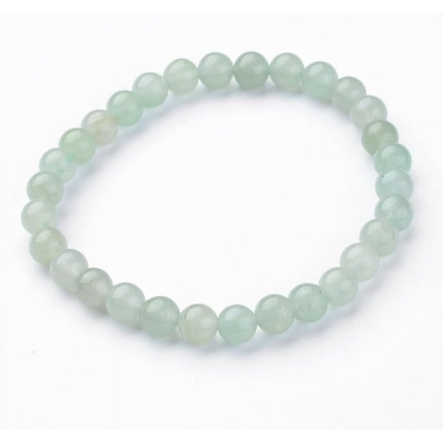 Pulsera curativa de aventurina natural con cuentas elásticas de 6 mm, ideal para hombres y mujeres. Regalo perfecto para cumpleaños.