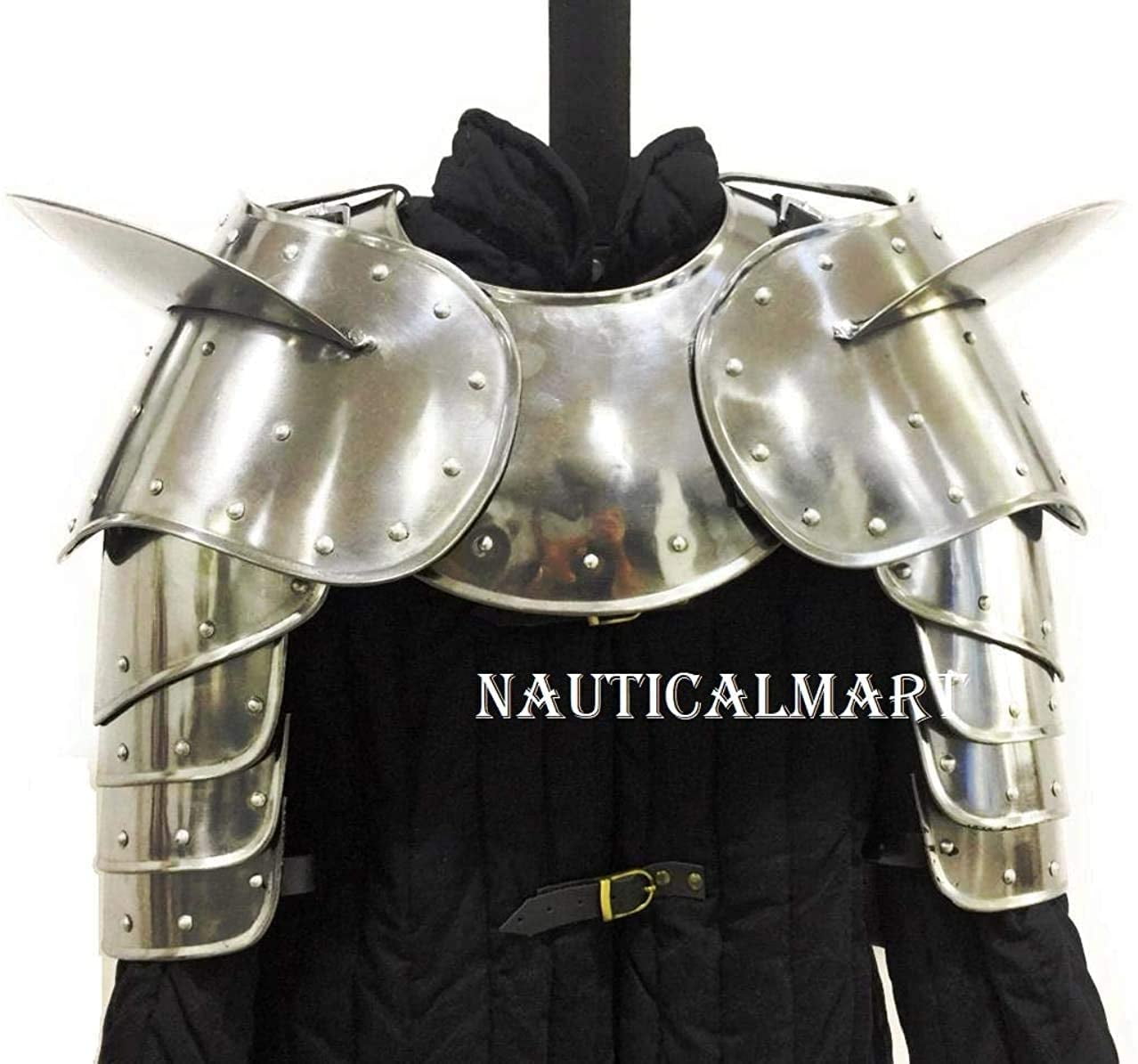 Medieval Gothic Pauldrons Gorget Set With Pauldrons Shoulder Guard halloween 