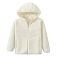 thumbnail image 3 of GYRATEDREAM Boys Girls Zip Up Hoodie Soft Fleece Sweatshirt Kids Hoodies for Toddler Zipper hoodie Jacket for 6-7Y White, 3 of 4