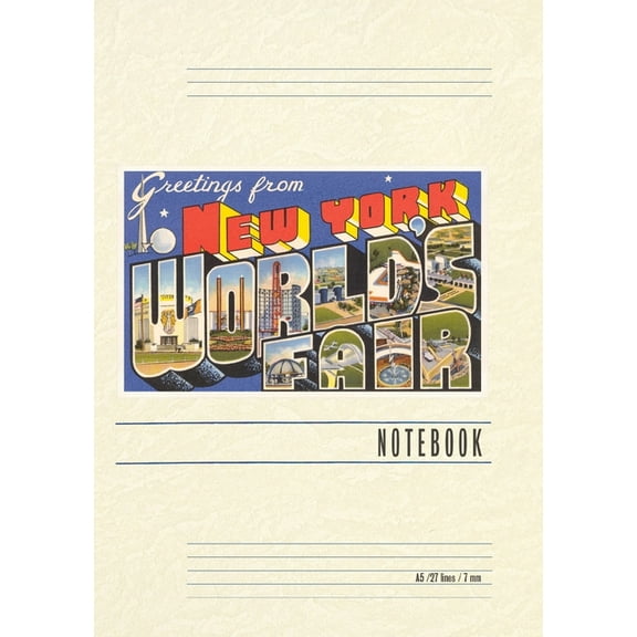 Vintage Lined Notebook Greetings from New York World's Fair, 1939, (Paperback)
