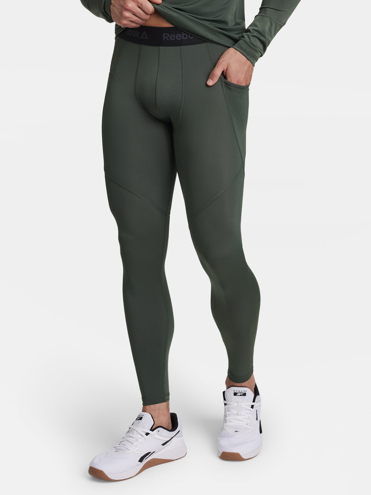 Reebok Men's and Big Men's Kinetic Compression Leggings, Sizes XS-5XL