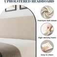 thumbnail image 4 of Historyli QUEEN Size Platform Bed Frame with Upholstered Wingback Headboard,Heavy-Duty Frame Support,Noise-Free,Easy Assembly,No Box Spring Needed,Beige, 4 of 7