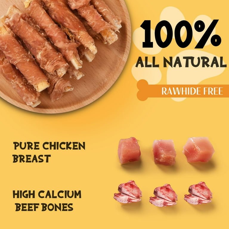 ASMPET Chicken Wrapped Beef Cartilage Dog Treats, 10.6 oz photo 2