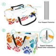 thumbnail image 4 of Dog Paw Print Large Capacity Reusable Foldable Oxford Cloth Storage Bin Cube Organizer with Grocery and Picnic Baskets, 4 of 7