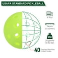 thumbnail image 2 of Uxcell 40 Holes Outdoor Pickleball Balls USA Pickleball Pickleball Ball for Amateurs, Neon Green 4 Pack, 2 of 6