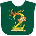 thumbnail image 3 of Inktastic I'm O-Fish-Ally Two- cute clownfish second birthday Boys or Girls Baby Bib, 3 of 4