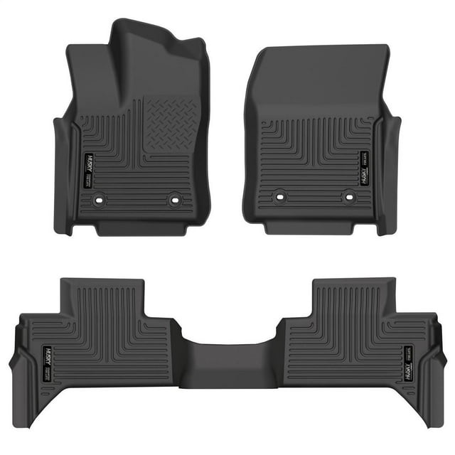 Husky Liner Revêtement de Sol 99471 WeatherBeater; Ajustement Moulé; Canaux et Bords Surélevés; Noir; TPO Oléfine Thermoplastique; 3 Pcs