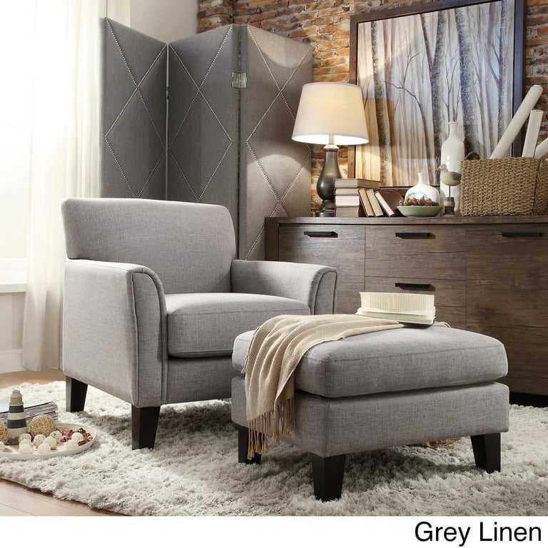 iNSPIRE Q Uptown Modern Accent Chair and Ottoman by Classic